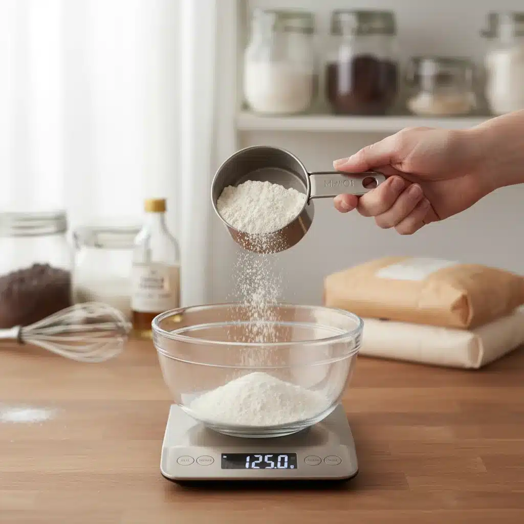 Measuring flour precisely for cost-effective baking