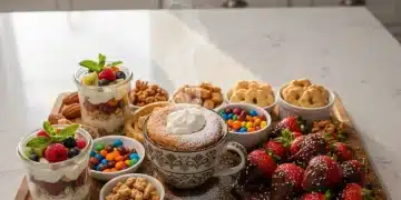 Assortment of quick 10-minute sweet treats for busy weeknights