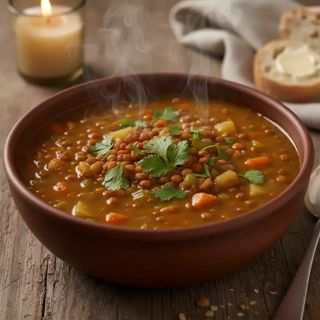 Hearty and nutritious lentil soup, a perfect budget meal.